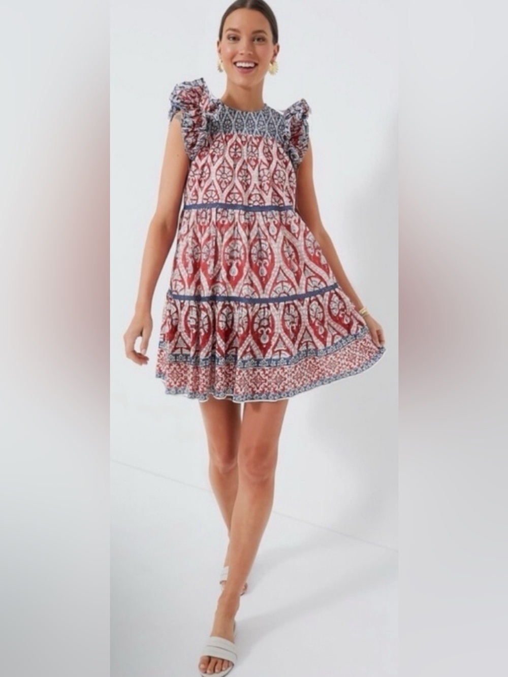 Tuckernuck Ash & Eden Red Olga Mini Dress medium